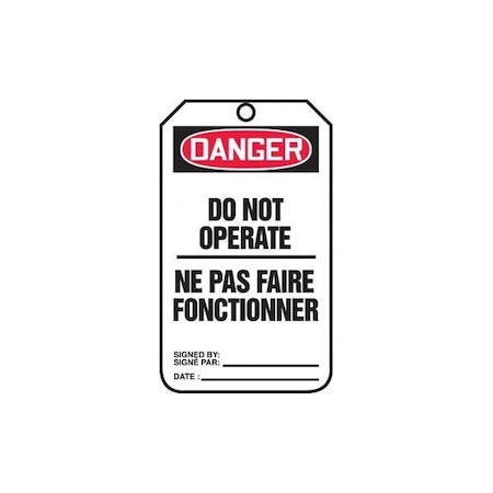 Accuform Caution, PF-Cardstock, 3-7/8 in Width, 1/4 in Height, , 5 PK TCF176PTM